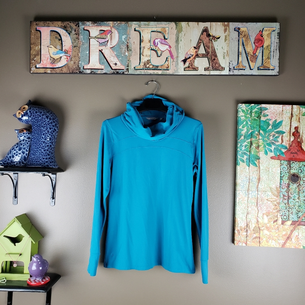 Athleta double turtleneck long sleeve top shirt large